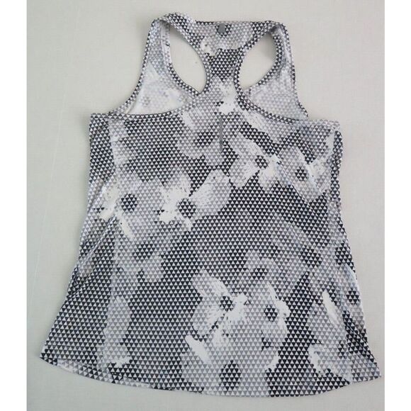 Nike 588347 100 Women's Sz M Black/White/Gray Floral Print Dri-Fit Running Tank - Picture 4 of 4